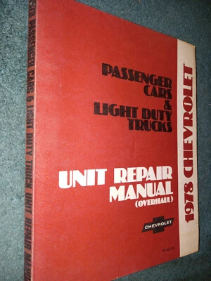 1978 CORVETTE / CAMARO / CHEVROLET / TRUCK SHOP MANUAL / SHOP BOOK / NICE ORIG!! Foto 1 de 4