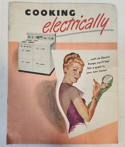 1947 Cooking Electrically A Modern Electric Range Its Like Magic Booklet USA - Imagen 1 de 5