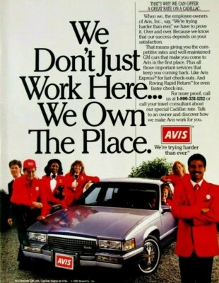 Cadillac 1989 sedán DeVille Avis vintage anuncio impreso original 8,5 x 11" Foto 1 de 3