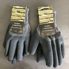 2 Pairs NEW Briers Grey Large Warm Gardening Gloves