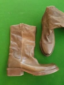 CATARINA MARTINS amazing Boots Booties Vintage Brown Leather EU 37 - Picture 1 of 14