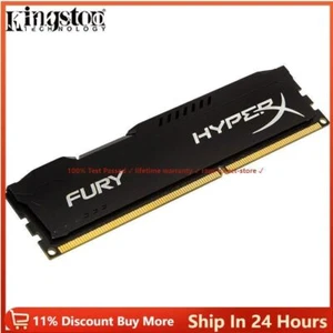 Kingston HyperX FURY DDR3 DDR4 1600 2400 2666 8GB 16GB Desktop RAM Memory DIMM - Picture 1 of 22
