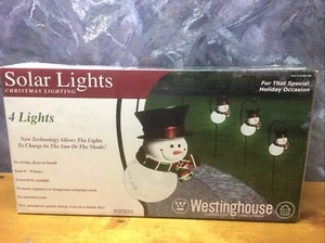 Westinghouse Solar Christmas Holiday Lights Outdoor cordless snowman - Picture 1 of 7