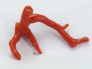 Natural Red Coral Polished Rough Stick  For Jewelry Making 40X6MM - Picture 1 of 8