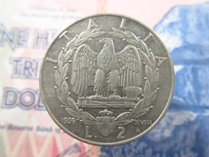 Italy 2 Lire 1939 KM78 Victor Emmanuel III Italiana World Coin h6970 - Picture 1 of 2