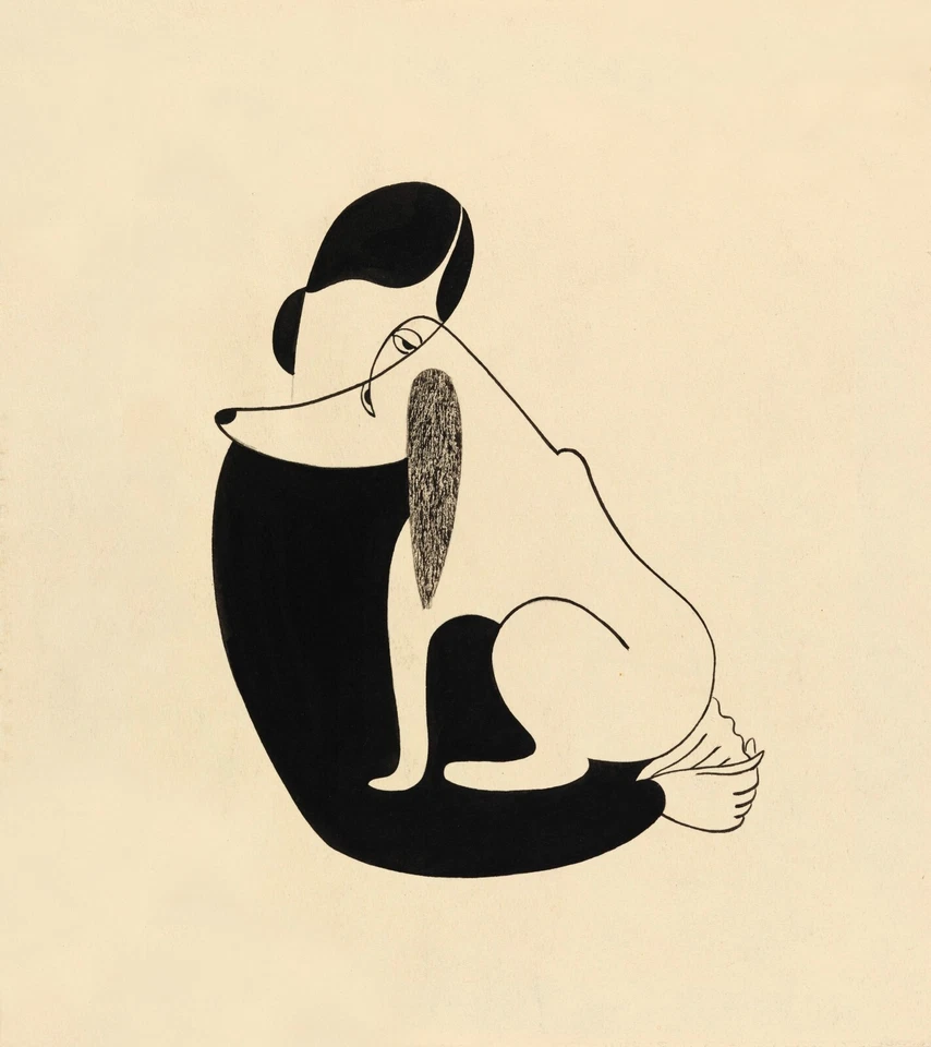 Christina Malman: Woman and Dog 22x30 Archival Quality Fine Art Print