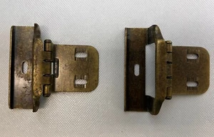 Lot Vintage Brass Bronze Cabinet Hinges - Picture 1 of 8