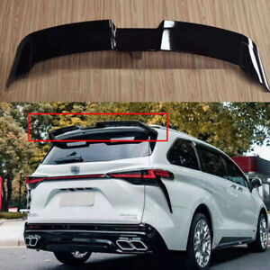 Glossy Black Rear Tail Wing Trunk Lip Spoiler Fit For Toyota Sienna 2021 2022 XL