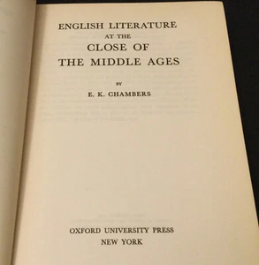 English Literature at the Close of the Middle Ages by E. K. Chambers - Imagen 1 de 11