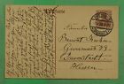 DR WHO 1920 GERMANY POSTAL CARD FREIBURG TO DARMSTADT k01113