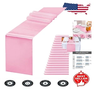 Lightweight 20-Pack 12x108” Satin Table Runners – Ideal for Weddings & Decor - Picture 1 of 8