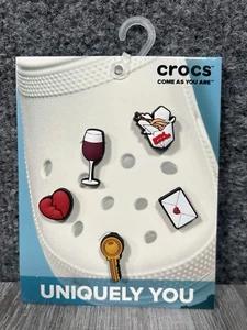 NEU Crocs Jibbitz Schuh Charms "Send Noods" einzigartig Sie 5er Pack Nacht in Wein - Bild 1 von 8