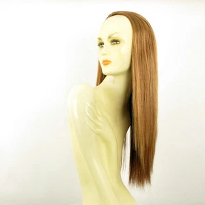 Demi-tête, demi-perruque lisse 60cm blond foncé cuivré ref 014 en g27 - Picture 1 of 8
