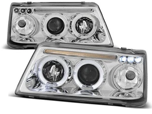 phares pour PEUGEOT 205 1983 1984 1985 1986 1987-1996 angel eyes chrome LHD - Picture 1 of 1