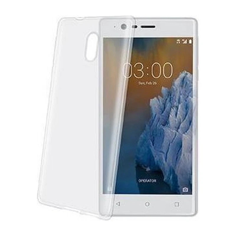 CELLY GELSKIN CUSTODIA PER NOKIA 3 COLORE TRASPARENTE - Immagine 1 di 1