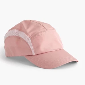 NWOT J.Crew Pink Nylon Mesh Running Cap One Sz Lightweight Athleisure OLD STOCK - Picture 1 of 7