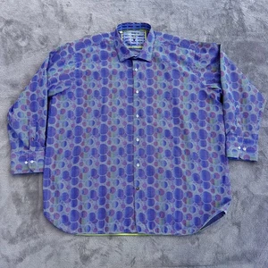 Visconti Black Shirt Mens 3XLB Blue Multicolor Geometric Long Sleeve Button Down - Picture 1 of 10