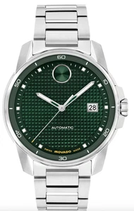 Movado Bold Verso Auto Green Dial Steel Watch 3600962 Brand New In Box - Picture 1 of 4