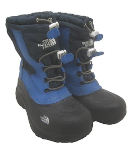 Youth The North Face Gray Alpenglow IV Waterproof Snow Boots Black/Blue Size 3 - Picture 1 of 10