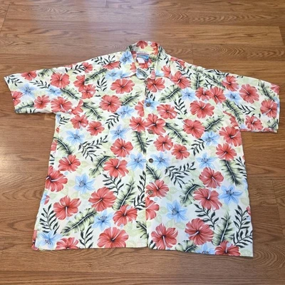 Camisa Hawaiana Reyn Spooner Joe Kealoha Para Hombres XL Floral Lilly Hibisco Amarillo  Foto 1 de 4