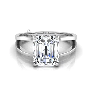IGI-zertifizierter Solitärring 3,10 ct F/VS2 Smaragd Laborgrown Diamant 14 K Gold - Bild 1 von 12