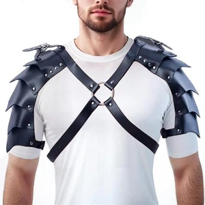 Men's Harness Belt Costume, PU Leather Body Chest for Men Sexy Punk Body Harness - Picture 1 of 2