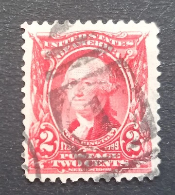 US 1903 Stamp Scott # 301 - 2¢ Washington - carmine  VF-XF 85 - USED Lot 38 - Image 1 of 2