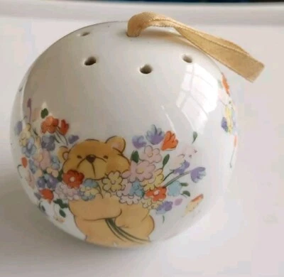 Vintage Ceramic Pomander / Potpourri Ball / Room Freshener "Teddy Bear" 6cm Apro - Image 1 of 4