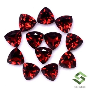 Natural Red Garnet Trillion Cut 6x6 mm Lot 10 Pcs 8.98 CTS Loose Gemstones - Picture 1 of 5