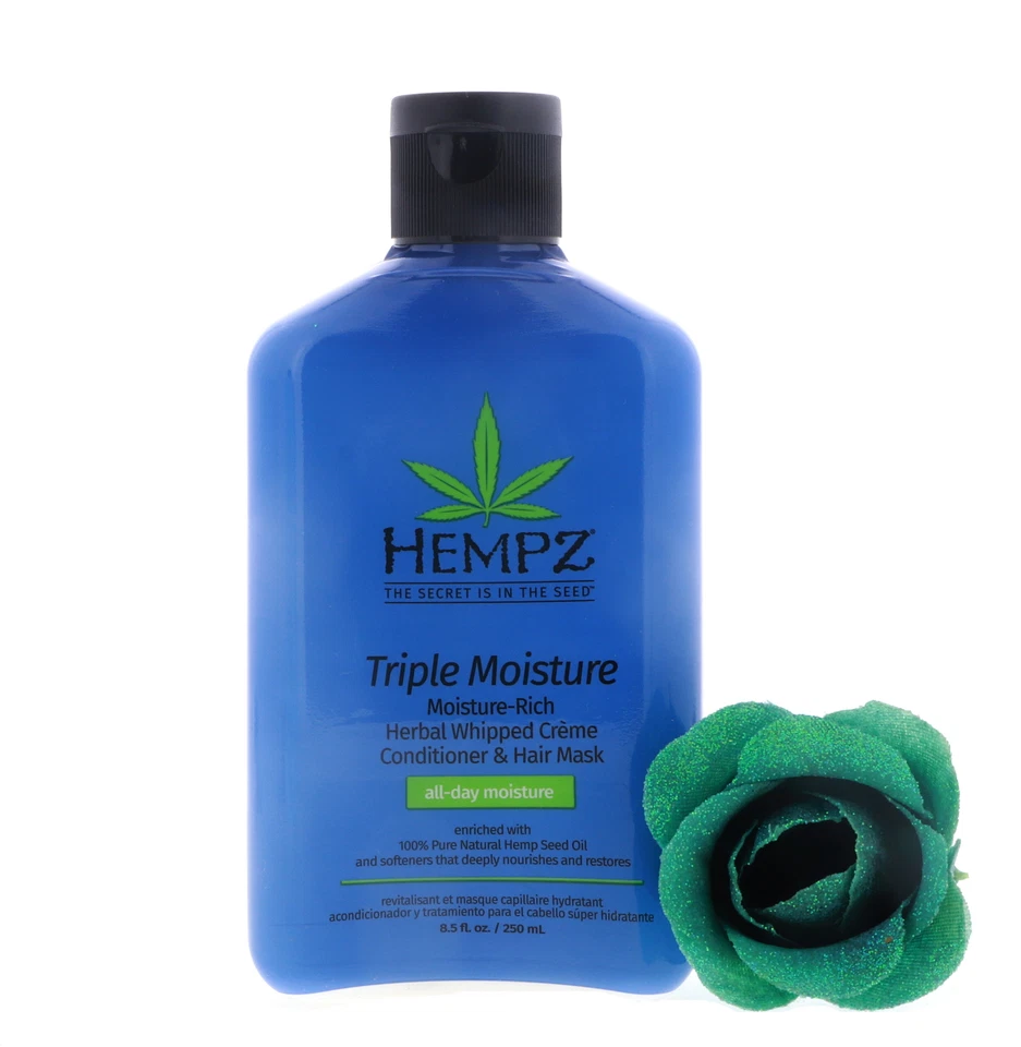 Crema acondicionador y mascarilla capilar crema batida a hierbas rica en humedad triple Hempz, 8,5 oz Foto 1 de 1