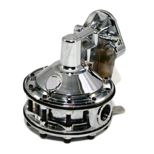 High Volume Chrome SBC Chevy 350 400 6-Valve Mechanical Fuel Pump 110GPH 9 PSI - Picture 1 of 3