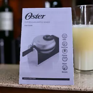 Fabricante de gofres belga Oster Flip instrucciones de usuario manual recetas de limpieza seguridad - Imagen 1 de 2