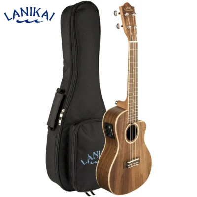 Lanikai ACACIA Series ACST-CEC Cutaway Acoustic Electric Concert Ukulele + Bag - Image 1 of 4
