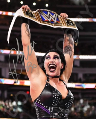 Rhea Ripley foto autografada 8x10 assinada reimpressão WWE luta livre autógrafo cinto campeão - Imagem 1 de 2