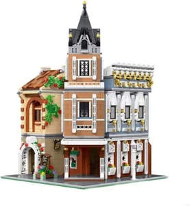 Corner Flower Shop and Café Building Blocks Two Story Modular Toy Bricks Set - Picture 1 of 7