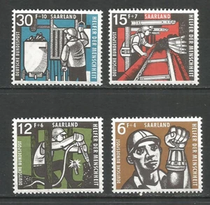 Saarland 1957 mint stamps MNH(**) Michel # 404-407 - Picture 1 of 1