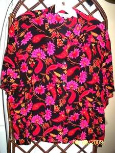 Uniform John Paul Richard womens Short Sleeve Crnkl Ryn blouse Sz L NWT - Picture 1 of 2