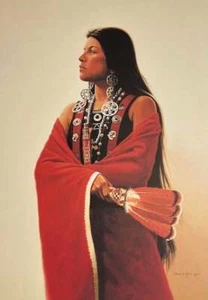 David Wright - Ahnawake (Prairie Flower) - S/N Lithograph - Signed - MINT - Foto 1 di 1