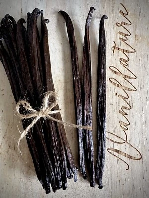 10 frijoles de vainilla de Tahití grado A, ideales para hornear, extraer y aromatizar Foto 1 de 4