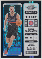 2022-23 Contenders Optic Bojan Bogdanovic Season Ticket Black Pandora Prizm SP