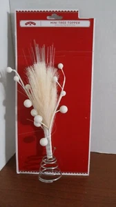 Holiday Time~PAMPAS BERRIES MINI CHRISTMAS TREE TOPPER~NIB - Picture 1 of 3