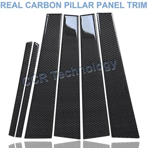 Real Carbon Fiber Window Pillar Panel Trim Cover Fits 96-02 W210 E55 E430 E320 - Picture 1 of 3