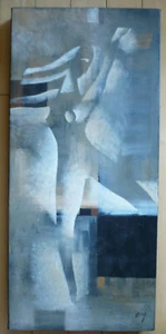 NEAL DOTY, LISTED CALIFORNIA MODERN MODERNIST SEMI ABSTRACT NUDE OIL CALIF CA - Bild 1 von 12