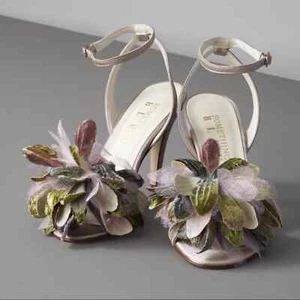 Sandalias Anthropologie BHLDN x Something Azul Agave Peep-Toe $349 - Imagen 1 de 8