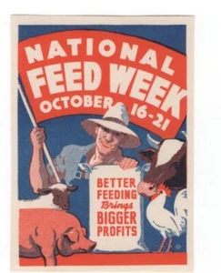 Poster stamp, National Feed Week, MNH - Picture 1 of 1