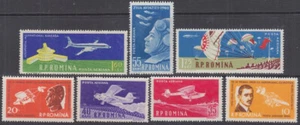 RUMANIA Sc # 79-85 CPL MNH JUEGO de 7 - 50ª ANN de 1er VUELO EN AVIÓN RUMANO - Imagen 1 de 1