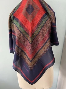 S26#Christian Dior Multicolore Silk Scarf 30/29 Inch - Picture 1 of 3