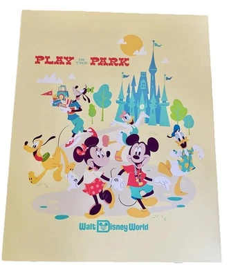 Disney Parks Play in the Park Canvas Wall Art WDW Castle Mickey Minnie NEW - Image 1 of 4