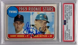 Graig Nettles Signed Rookie Card 1969 Topps PSA 9 Auto - Picture 1 of 2