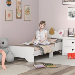 Unicorn-Designed Toddler Bed Frame, for Ages 3-6 Years, 143 x 74 x 67cm - White - Picture 1 of 11